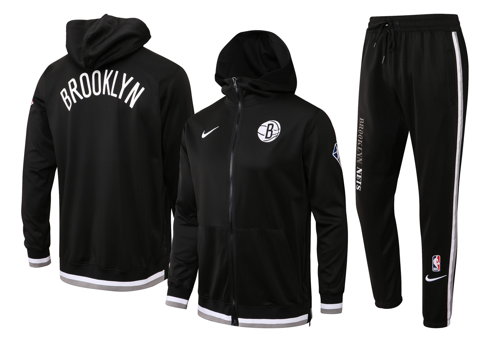 Men Brooklyn Nets black 2024 NBA Nike Training suit